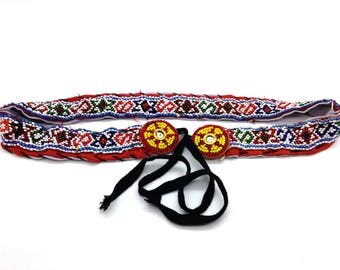 Brightly Beaded Kuchi Belt Base Belly Dance ATS Fusion Boho Chic 28" Wide