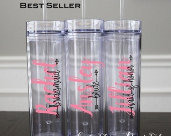 Personalized Tumbler, Bridesmaid Gift, Wifey, Personalized Water Bottle, Team Gift, Monogram Tumbler, Personalized Tumbler, Personalized Cup