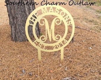 Custom Monogram Yard Stake - Monogram Yard Decor - Monogram Yard Sign - Monogram Yard Stake - Custom Yard Sign - Custom Yard Decor - Wedding