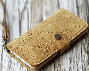 Wristlet iPhone 6 wallet case iPhone 5s wallet case iPhone 6s case iPhone 6 plus wallet case iPhone SE case iPhone 6s plus case vintge look