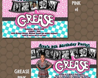 Grease Birthday Invitations 8