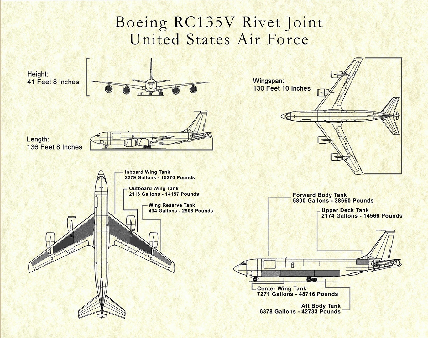 Boeing RC135V Rivet Joint United States Air Force Reconnaissance ...