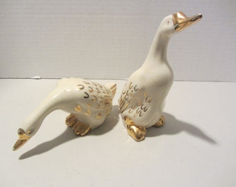 Vintage Geese Set Porcelain Ceramic Cuties