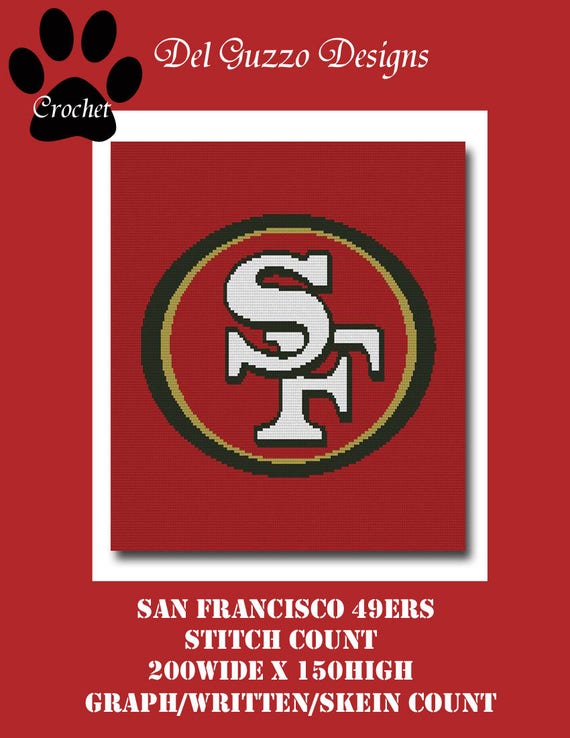 San Francisco 49ers Inspired Blanket Crochet Graph Graphghan