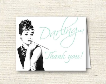 Breakfast at Tiffany's Thank You Card | INSTANT DOWNLOAD
