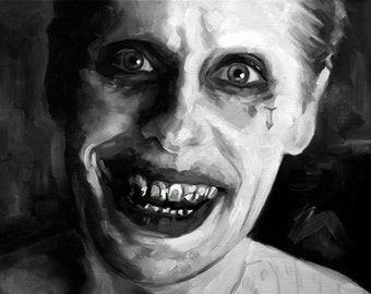 Jared Leto Fine Art Print (The Joker - Suicide Squad - DC - Batman - Comicbook - DCEU - Joker&Harley - Superhero - Art - Icons - Portrait)