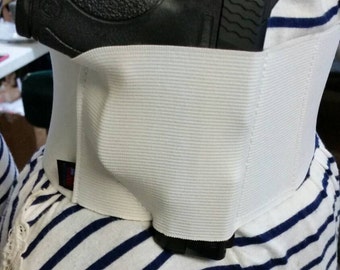 Ladies Womens Concealed Carry Waistband Gun Holster, Belly Band - Made In USA! Black or White - Summer Sale - Free Shipping in the USA