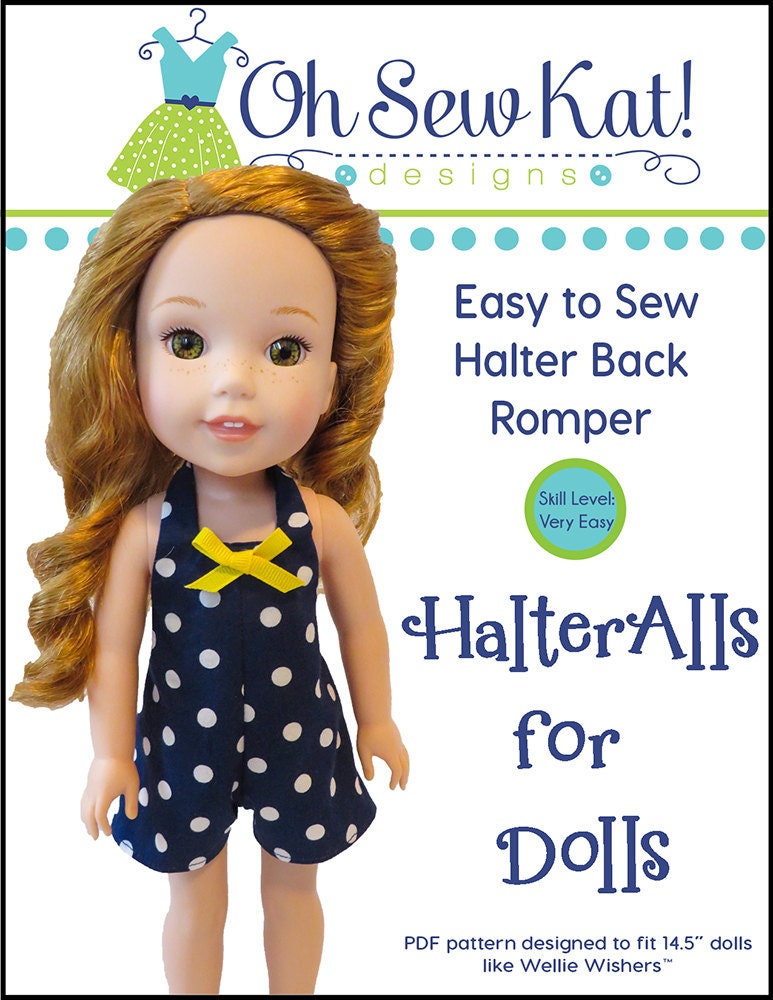 Wellie Wishers Doll Clothes Sewing Pattern fits 14.5