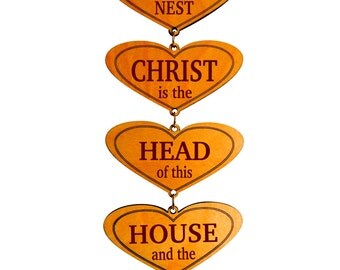 Custom Family Gift, Gift for a Christian Family, Christ is the head of this house sign, Christmas Gift, Grandparent Gift, House warming gift