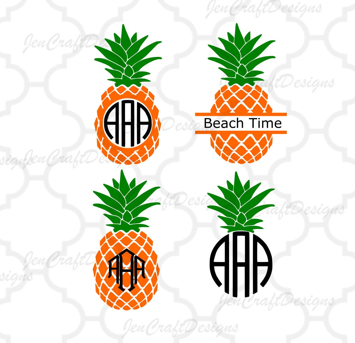 Download Pineapple SVG Eps DXF Cut File Split Frame Pineapple Circle