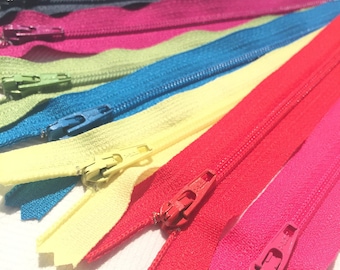 YKK Nylon Zippers 6 Inches Coil #3 Closed Bottom Assorted Colors