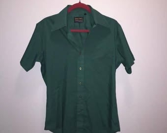 Vintage 70's Green Oxford / size 15.5 / by Golden Emblem