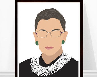 Ruth Bader Ginsburg Print, Feminism Print, Supreme Court Justice, Ruth Bader Poster