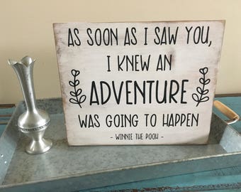 As soon as I saw you I knew an adventure was going to happen