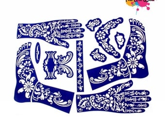 Love Henna stickers tattoo body art Mehndi Stencils