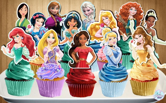 PRINTABLE Disney Princess Cupcake Toppers Disney Princess