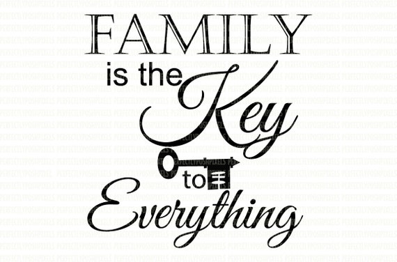 Family is Key to Everything SVG Clip Art Cut Files