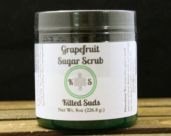 Grapefruit Sugar Scrub, Citrus Sugar Scrub, Grapefruit Scrub, Grapefruit Scrub, Citrus Scrub, Sugar Scrub, Exfoliating Scrub, Vegan Scrub