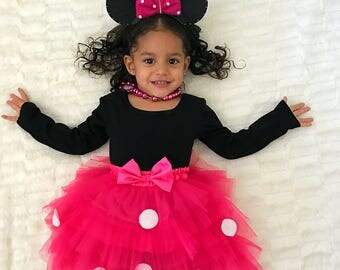Swarovski Minnie Mouse, Minnie Mouse ears,minnie Mouse outfit,minnie mouse tutu, pink Minnie Mouse,minnie ears,minnie mouse birthday outfit