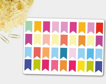 Mini Page Flag Stickers, Planner Stickers, Blank Flag Stickers,Bright Flag Stickers,Reminder Sticker, Scrapbook Sticker,Erin Condren