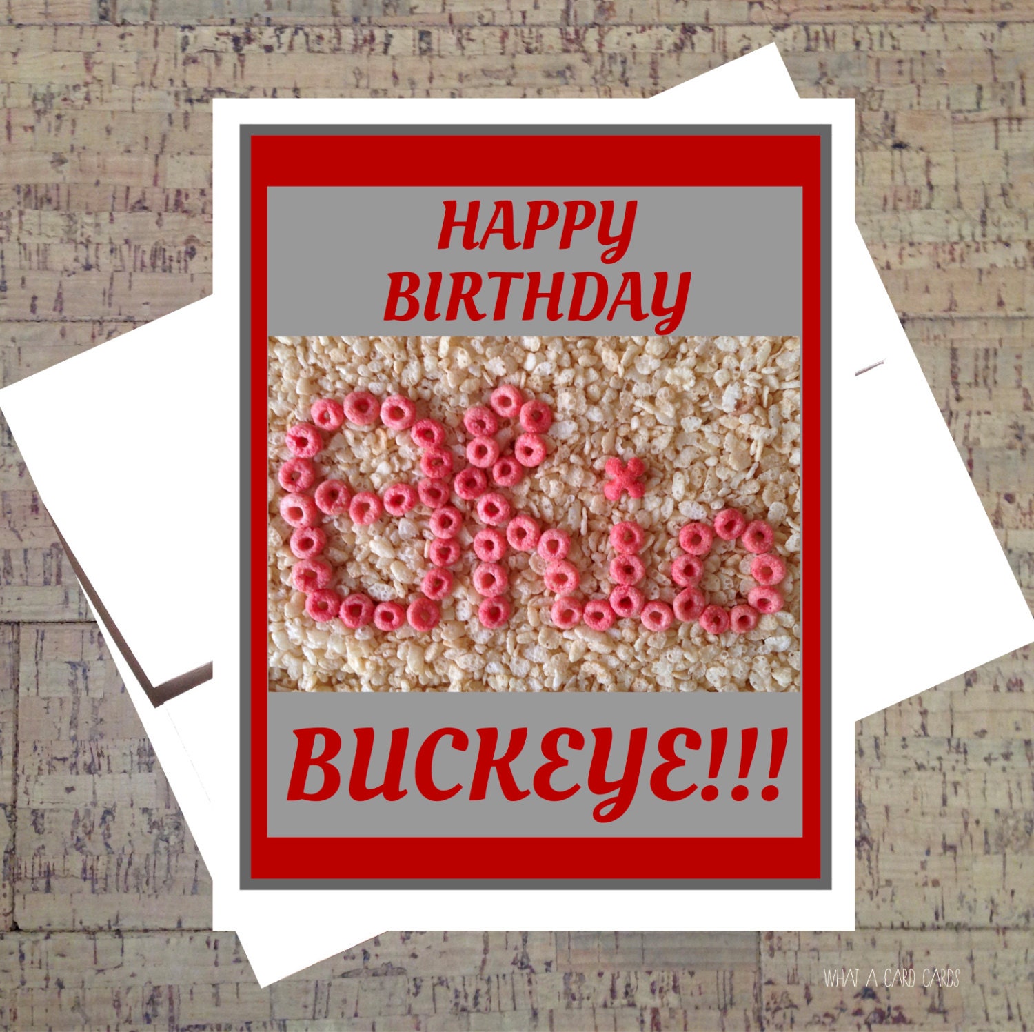 Ohio State Card Funny Birthday Card Buckeye Card OSU Card