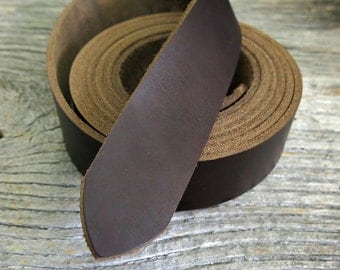 Horween Chromexcel Leather Strap -Dark Brown- 9-10oz - 3.6-4mm+- Thick - 80+ Inches Long - Belt Kit - CXL