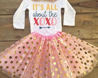 Baby Girl Valentines Outfit - Valentine's Outfit for Girl - Baby Valentine's Day Bodysuit - Valentines Baby Bodysuit - Girl Valentines Shirt