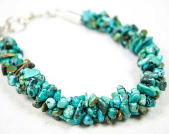 Turquoise Bracelet // Silver Clasp // The Crystal Garden