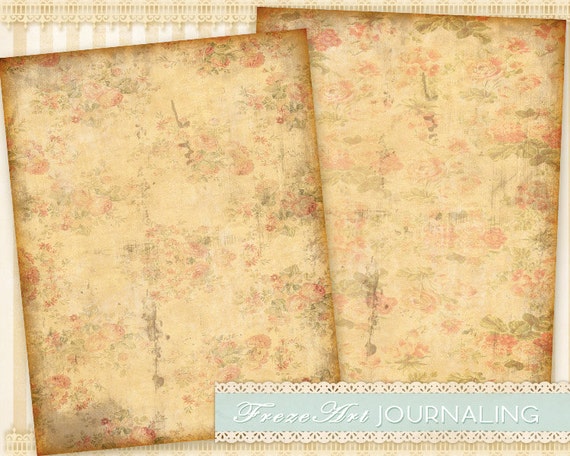 Vintage Antique Floral Journal Pages Diary Pages printable