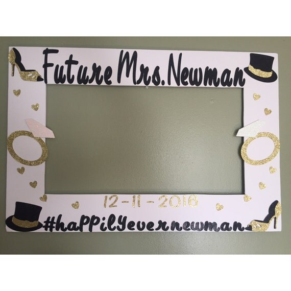 Engagement photo frame prop wedding photo frame prop bridal