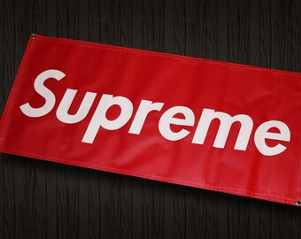 Supreme 2'X4' Vinyl Banner room garage shop sign