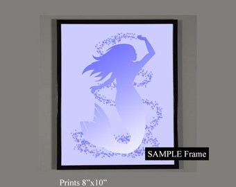 Mermaid wall art | Etsy