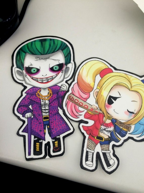 Suicide Squad Harley and Joker Stickers