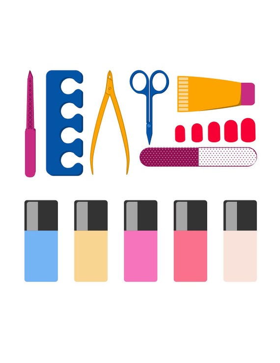 Download Items similar to Manicure set svg, nail polish svg, tweezers svg, nails svg, toes svg, instant ...