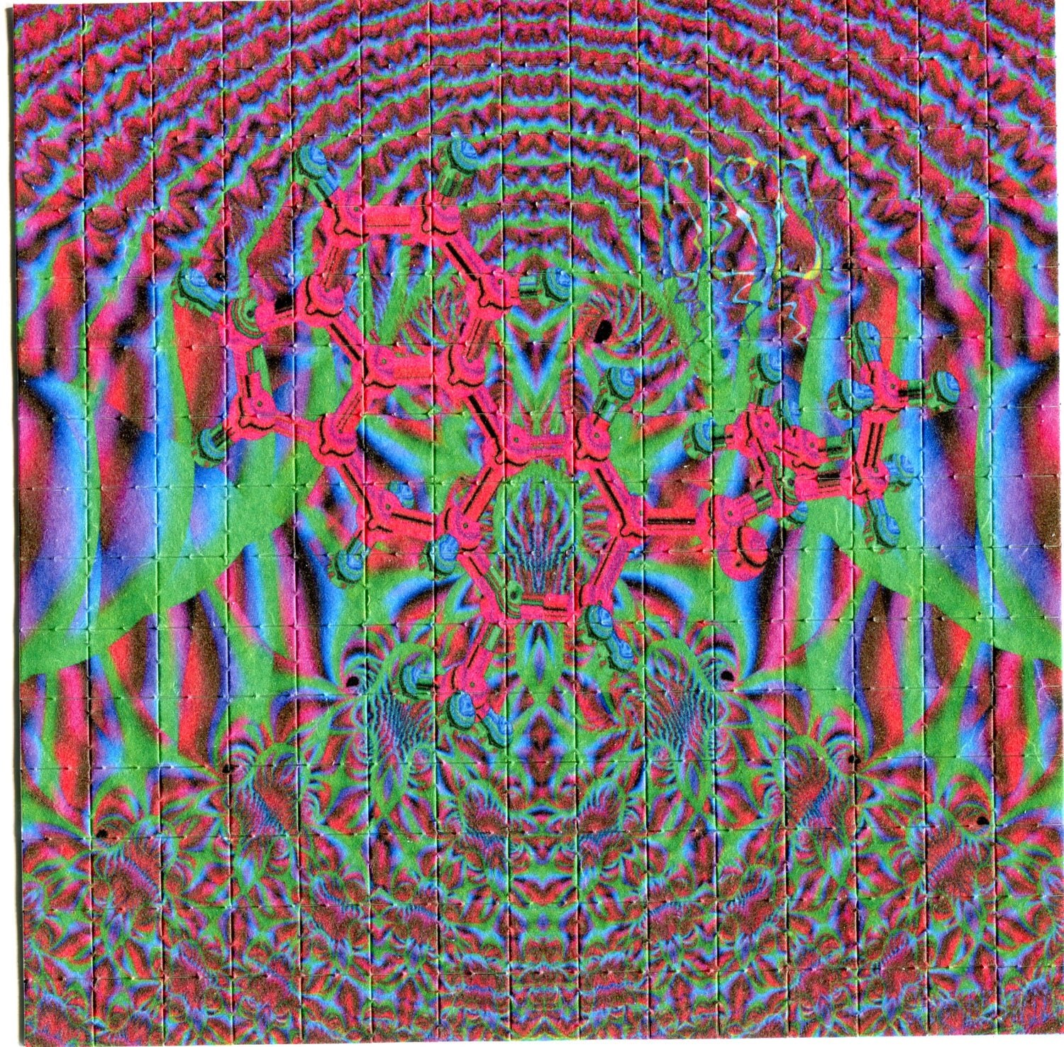 Psychedelic Blotter Art Print perforated sheet 225 hits Acid