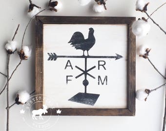 Chicken weathervane farm sign // farmhouse style // farmhouse sign // farmhouse decor // farmhouse // weathervane // chicken weathervane