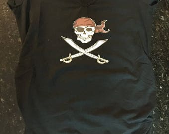 how to cut a tshirt into a pirate shirt