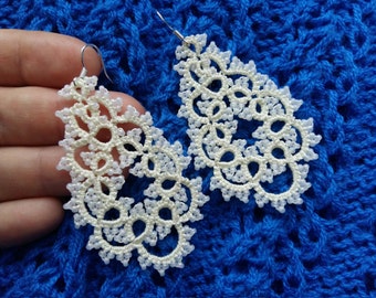 gossamer lace Jewellery Earrings Chandelier Earrings gift for her lace jewelry bridesmaid earrings Lightweight earrings