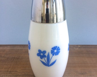Milk Glass Sugar Dispenser - Morning Glory Milk Glass Sugar Dispenser - Diner Sugar Dispenser - Sugar Bowl - Milk Glass Canister -Blue Decor