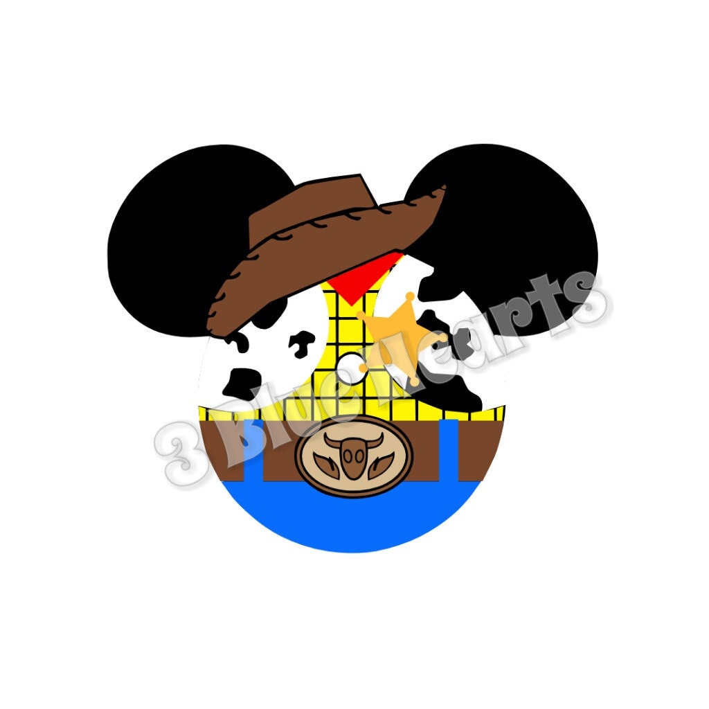 Download Woody Mickey Head Toy Story Mickey Head Woody SVG dxf pdf