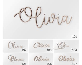 Personalized Name for Above Crib, Wooden Name Sign, Nursery Decor Wood, Nursery Letters, Connected Letters, Personalized Gifts, Baby shower