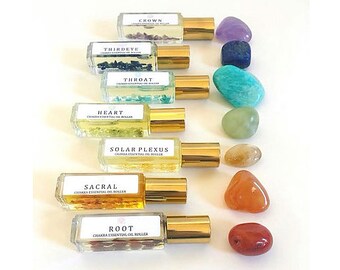 Chakra Roller - Select One (Essential Oils and Crystals)