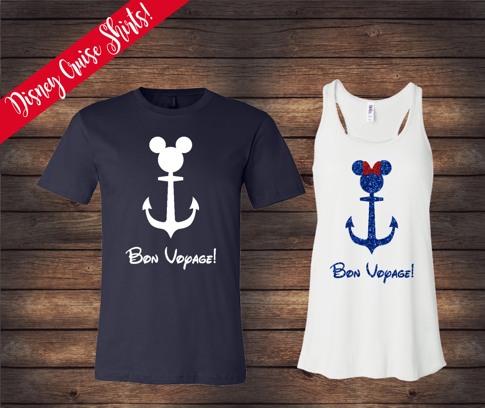 Disney Cruise Shirts Mickey & Minnie Nautical Shirts