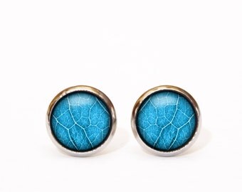 Leaf earrings turquoise stud earrings boho earrings wedding bohemian jewelry trendy jewelry modern earrings everyday stud earrings simple