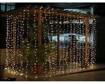 600 led 18 ft x 9 ft Window Curtain Lights String Fairy Light Wedding Party Home Garden Decorations CTR-600