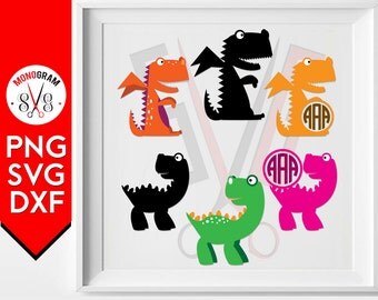 Dinosaur SVG Dinosaur Monogram Dinosaur Cricut Cut File | SVG File Clipart Vector Art Cricut Design Space Silhouette Studio Digital Cut File