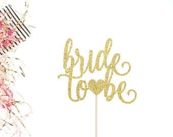 Bride To Be Cake Topper | Bridal Shower Topper | Bachelorette Party Cake Topper | She Said Yes | Miss To Mrs Decor | Engagement Topper