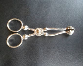 Vintage Silver Plate Sugar Tongs / Scissors