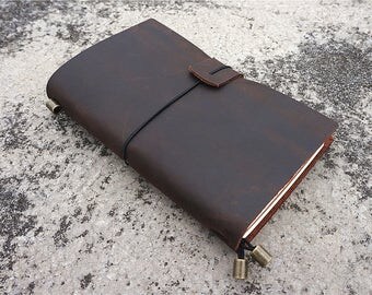 Travel journal personalized leather travel journal custom travel notebook refillable journal leather bound journal gift for traveler