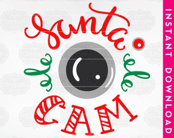 santa cam svg, santa camera svg, santa cam cut file, santa cam dxf, santa cam file, santa cam svg file, santa svg, santa cam ornament svg